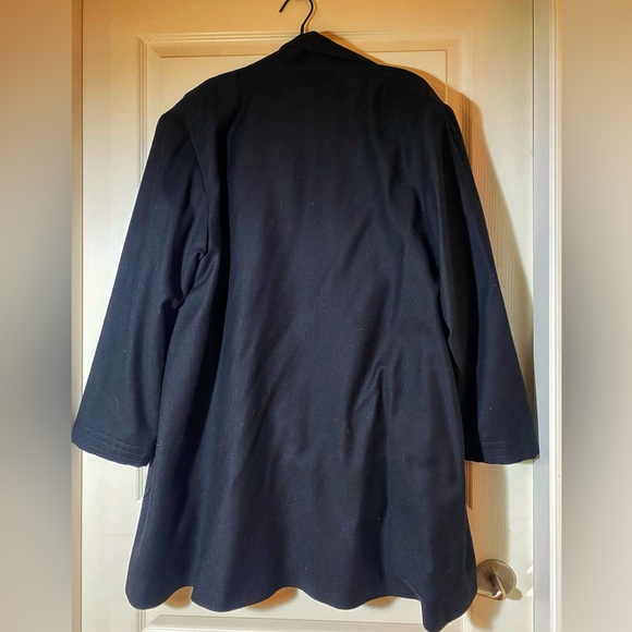 CIMONE vintage 100% black wool coat size L - Picture 2 of 9